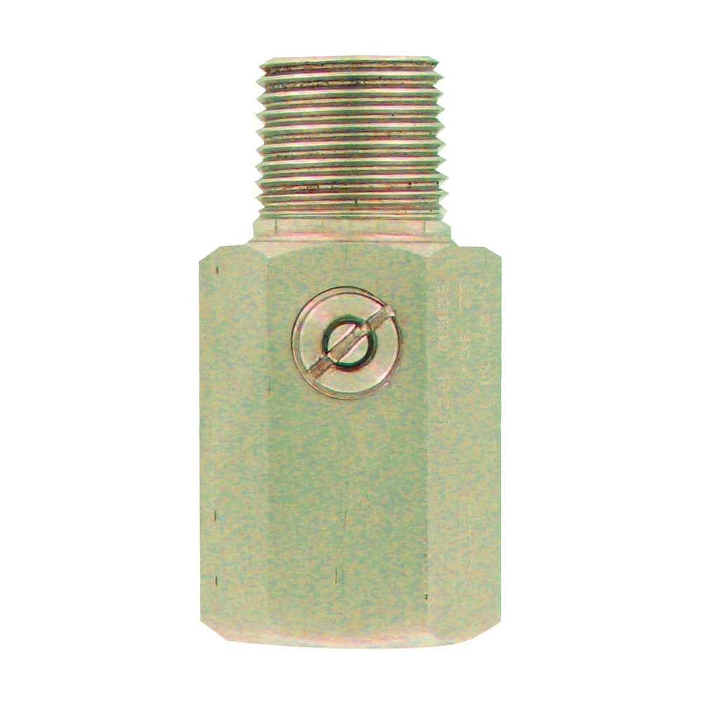 Pressure snubber, brass, 1/4" male/female BSPP