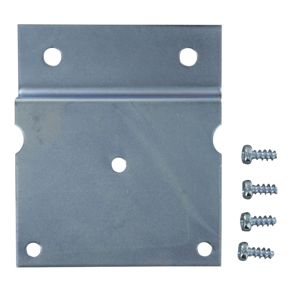 “S° type metal mounting bracket with screws.