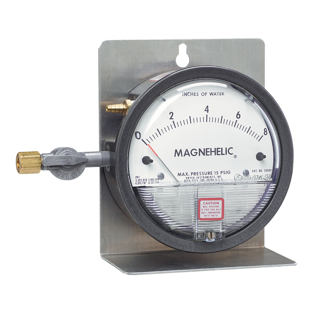 Stand-hang bracket, aluminum, for Magnehelic® gage.