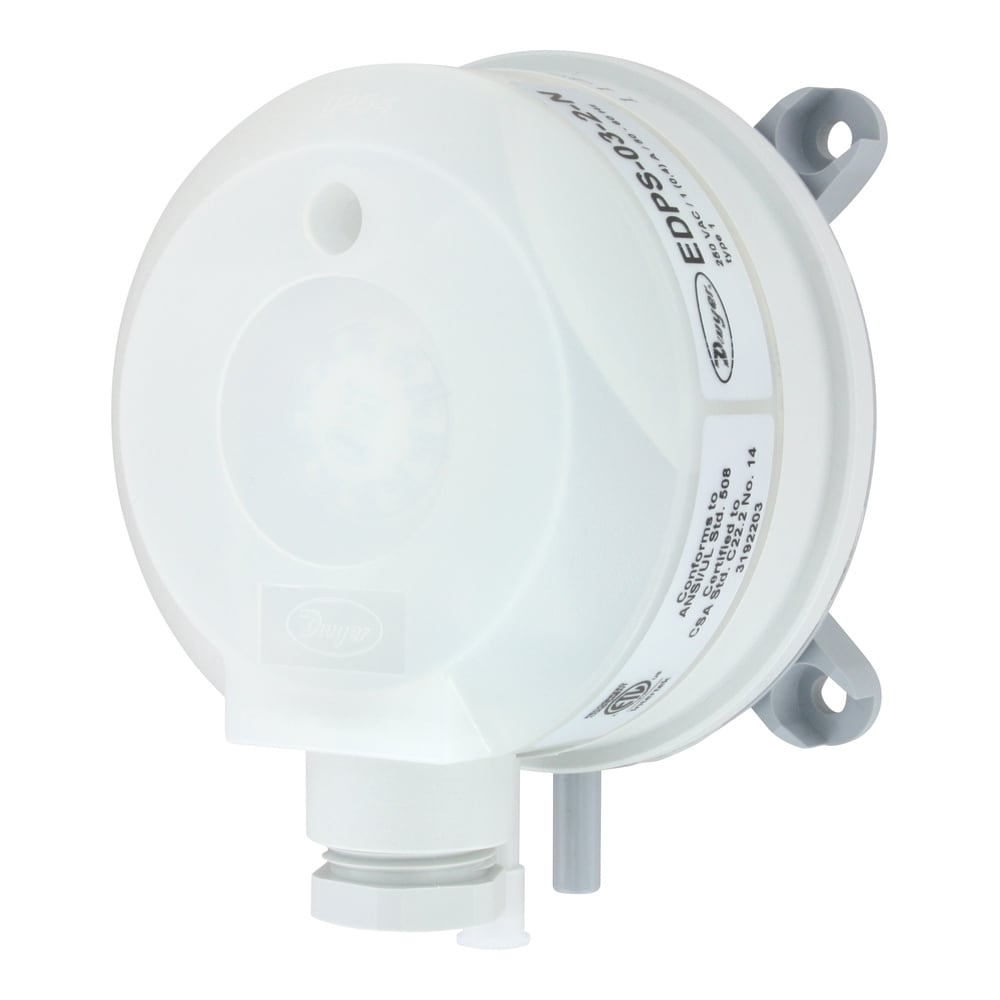 Adjustable Differential Pressure Switch – 0.08 to 20 inH2O (20 to 5000 Pa)