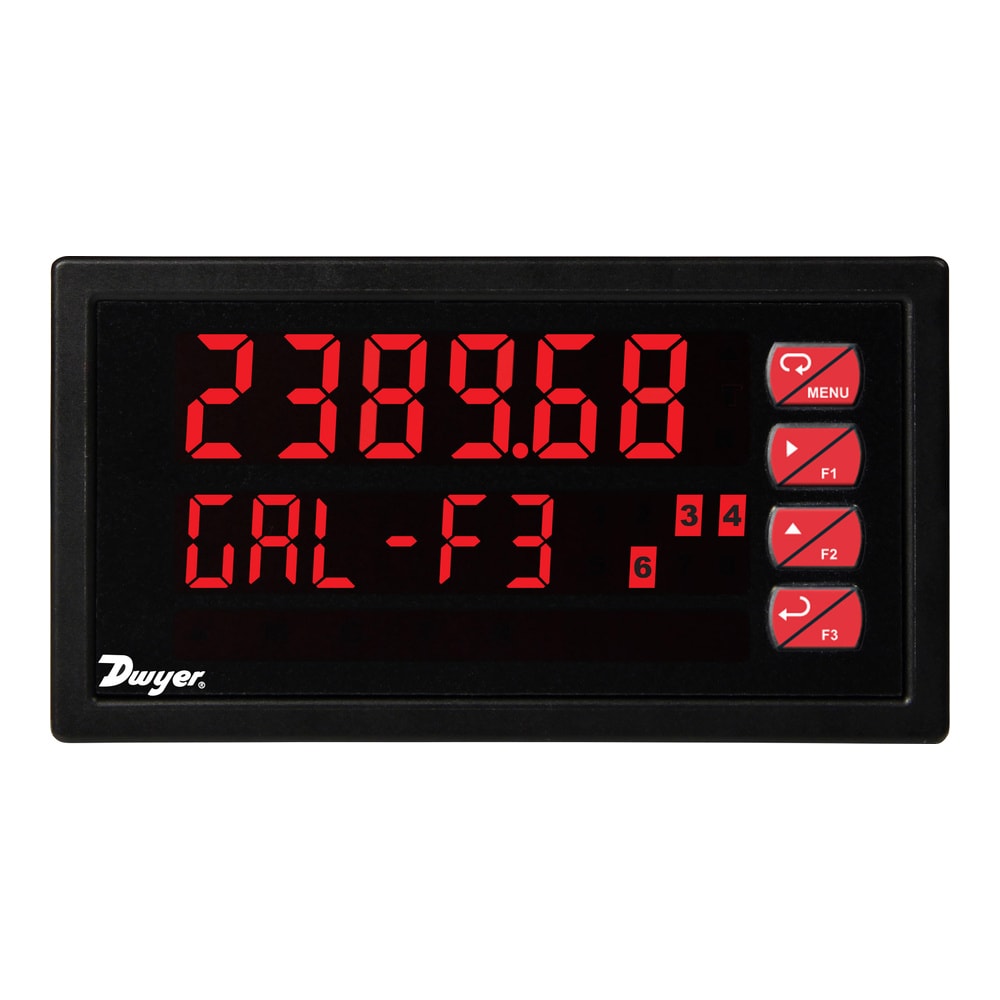 1/8 DIN Digital Panel Meter, Dual Display, 4-20 mA/0-10 V, NEMA 4X