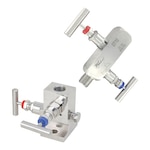 2-Valve Block Manifold, 316 SS, for Oil/Water/Chemicals, Direct Mount