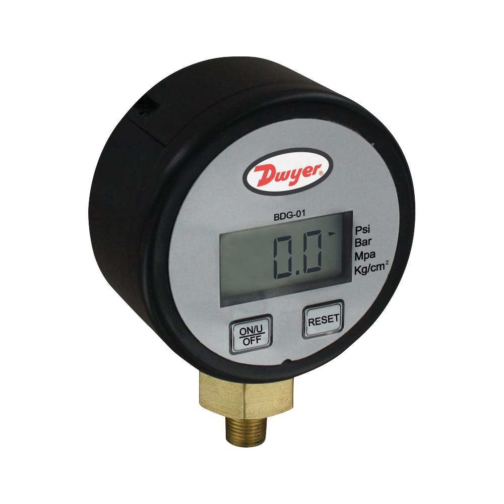 Brass Digital Pressure Gauge ±0.5 % Accuracy for HVAC & Industrial Use
