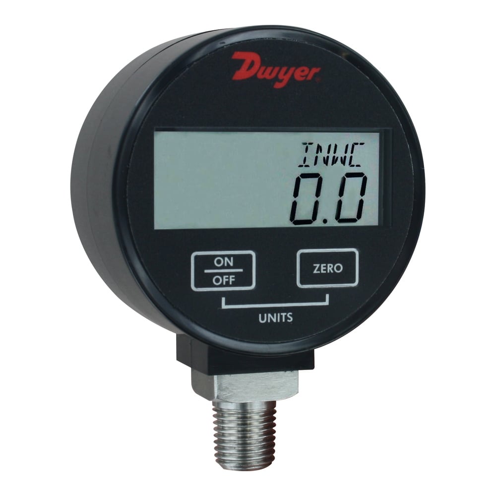 Digital Pressure Gauge for Air/Liquids/Gases – 1% Accuracy, NIST Options
