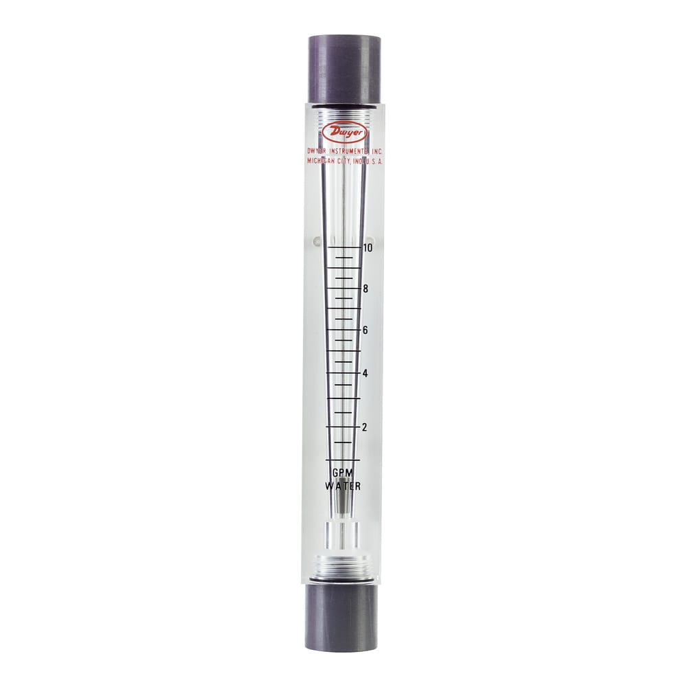 Acrylic Flowmeter for Gas & Liquid – PVC/Acetal 1" NPT, NIST Option