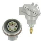 Temp Transmitter Enclosure for 1/4" Probes, Detachable Cover & Mounting Adapters