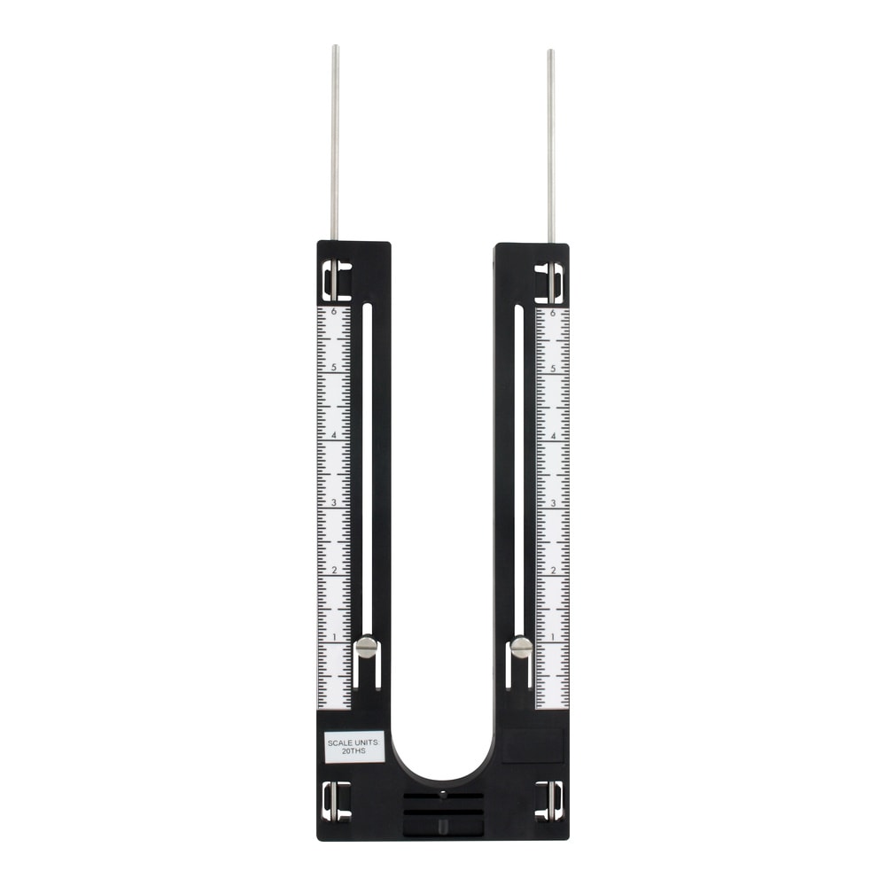 Installation guide/alignment kit, includes: alignment scale body, 2 rods and 2 thumbscrews.