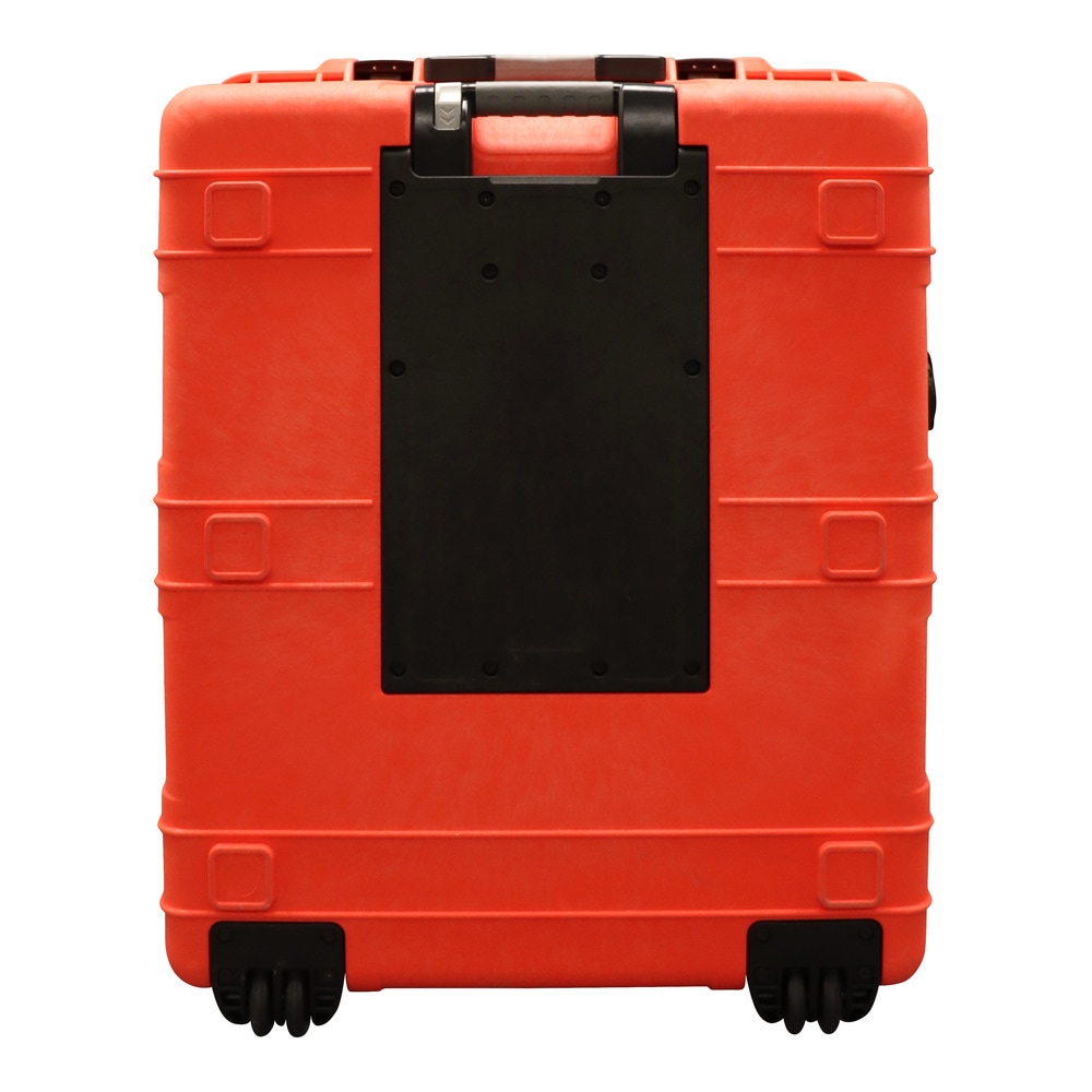 Ability to plug in Case and charge internal contents 
Storage for velocity Grid 
Heavy duty wheels and handle for travel 