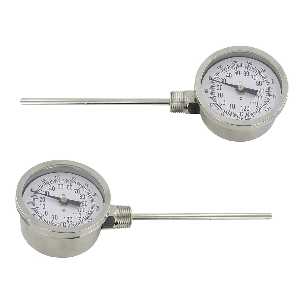 Bimetal Thermometers for Confined Spaces – Horizontal Mount, Quick Readings
