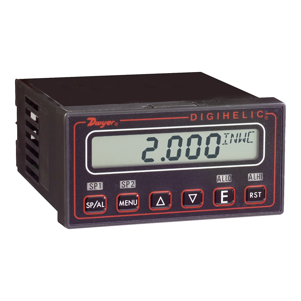 Multifunction Differential Pressure Controller, 0.5% Accuracy, Digital Display