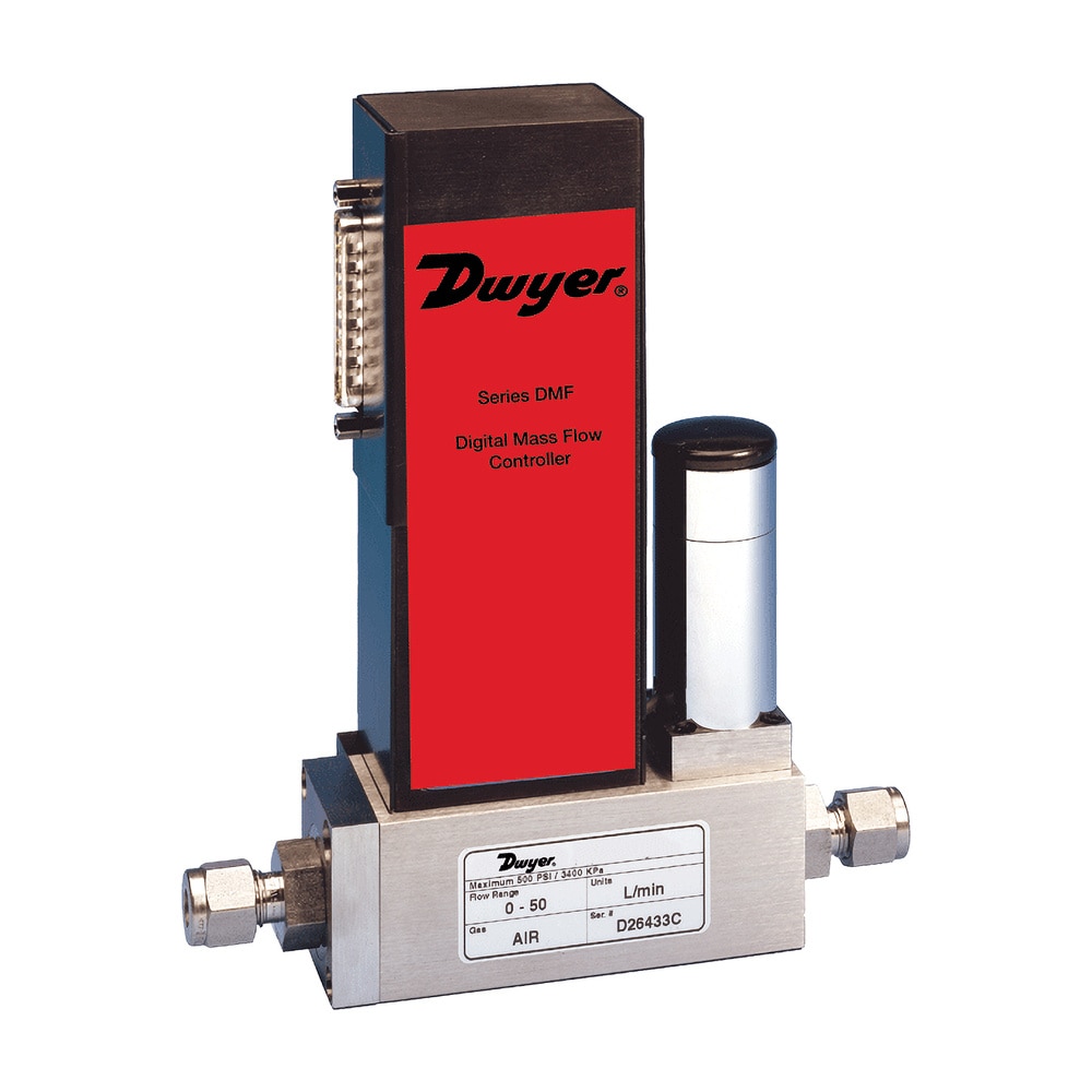 Digital mass flow controller, range 0-30 LPM. Specified flow range is for an equivalent flow of nitrogen at 70┬°F (21┬°C) @ 760 mm Hg.