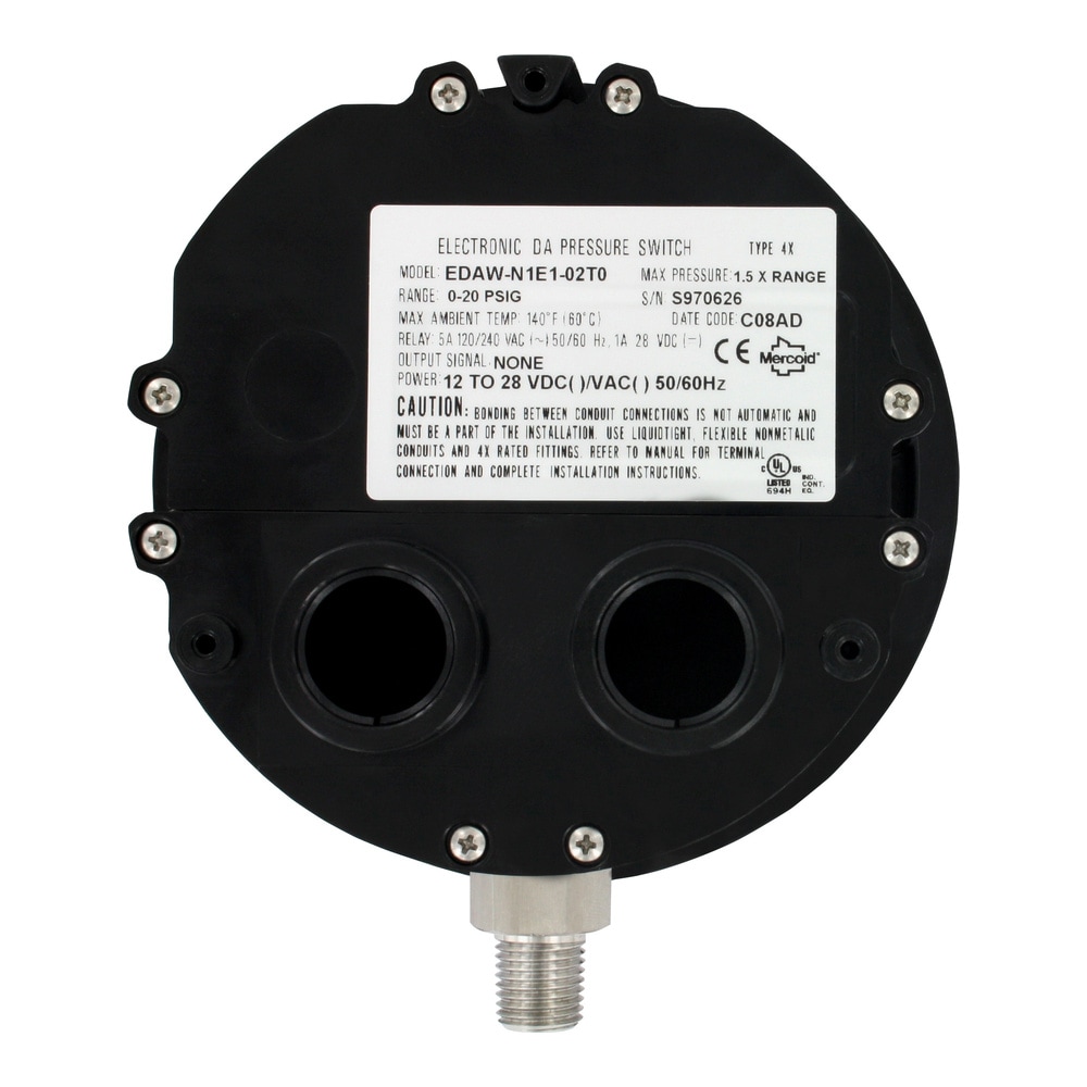 Electronic Pressure Control, Weatherproof, Adjustable SPDT, LED, Backlit Display