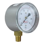 Manomètres basse pression, 10 po. w.c. à 10 psi, échelles doubles, acier chromé