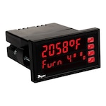 Temp Panel Meter, Dual-Line 6-Digit, NEMA 4X, 2-4 Relays, USB Prog