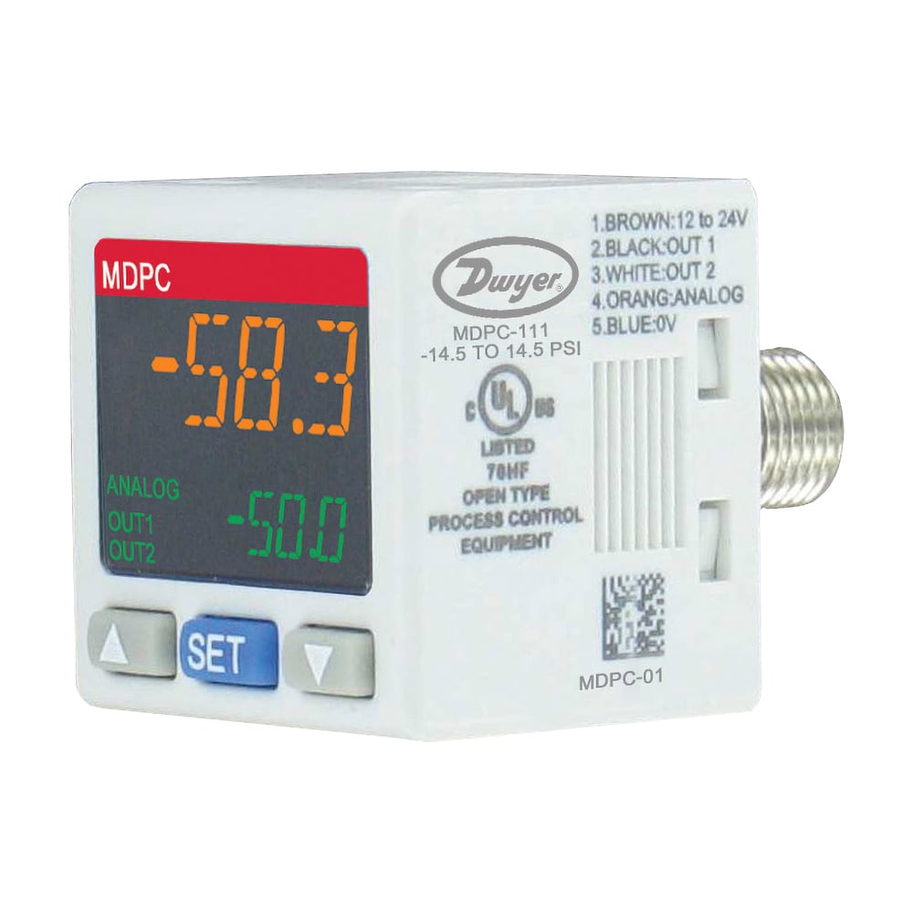 Mini Digital Pressure Controller for Gas - High Accuracy, 6 Units, LED Display