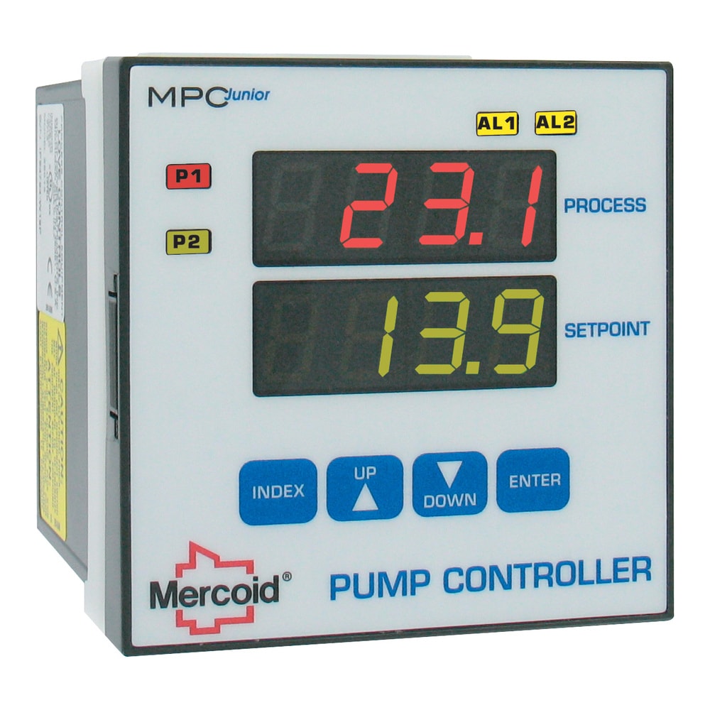 Mercoid Pump Controller, 1/4 DIN, Dual Pump, NEMA 4X, Level Control