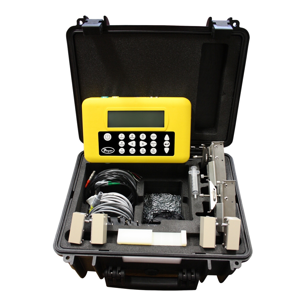Portable Ultrasonic Flowmeter Kit - Non-Invasive, IP67, 20-Hour Battery