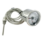 Remote Reading Thermometer, SPDT Relay, 3-1/4" Dial, 10.5 ft Hose