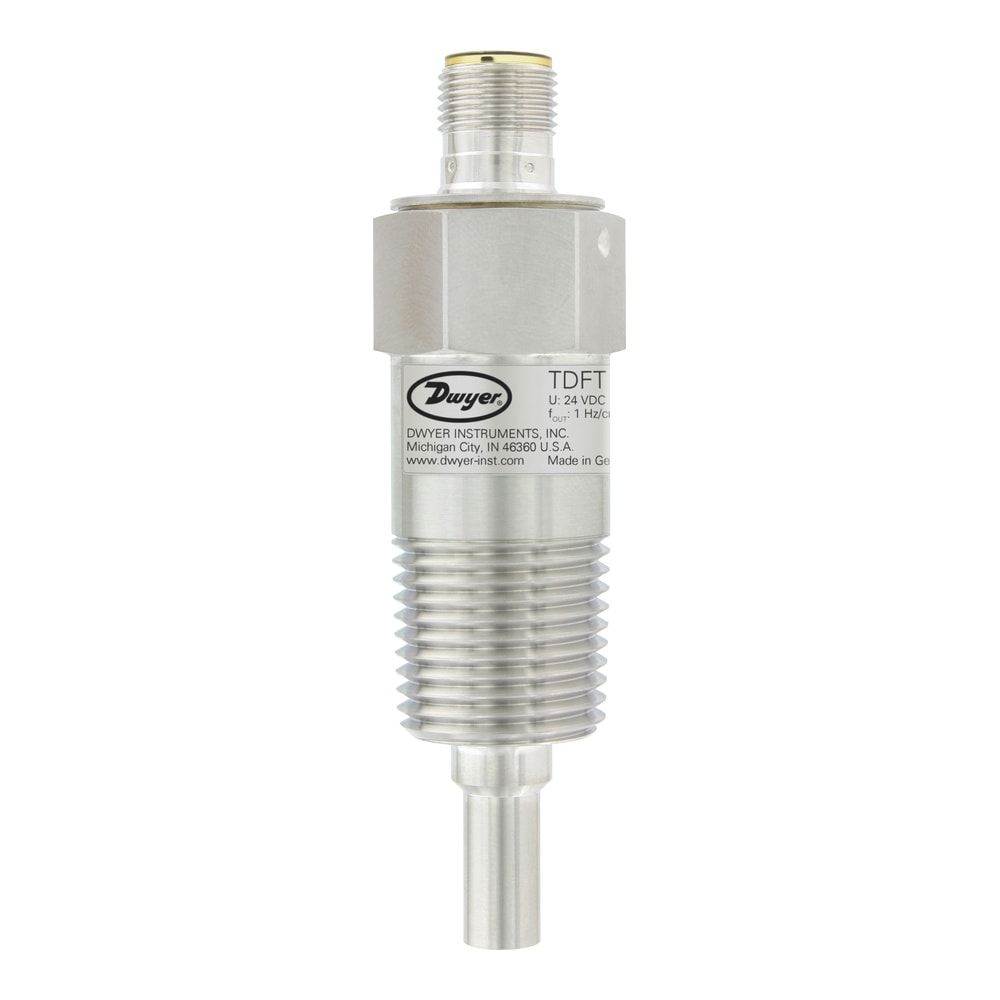 Thermal dispersion flow transmitter, 316L Stainless steel, 1/2" NPT process connection, 1/2-2" pipe size