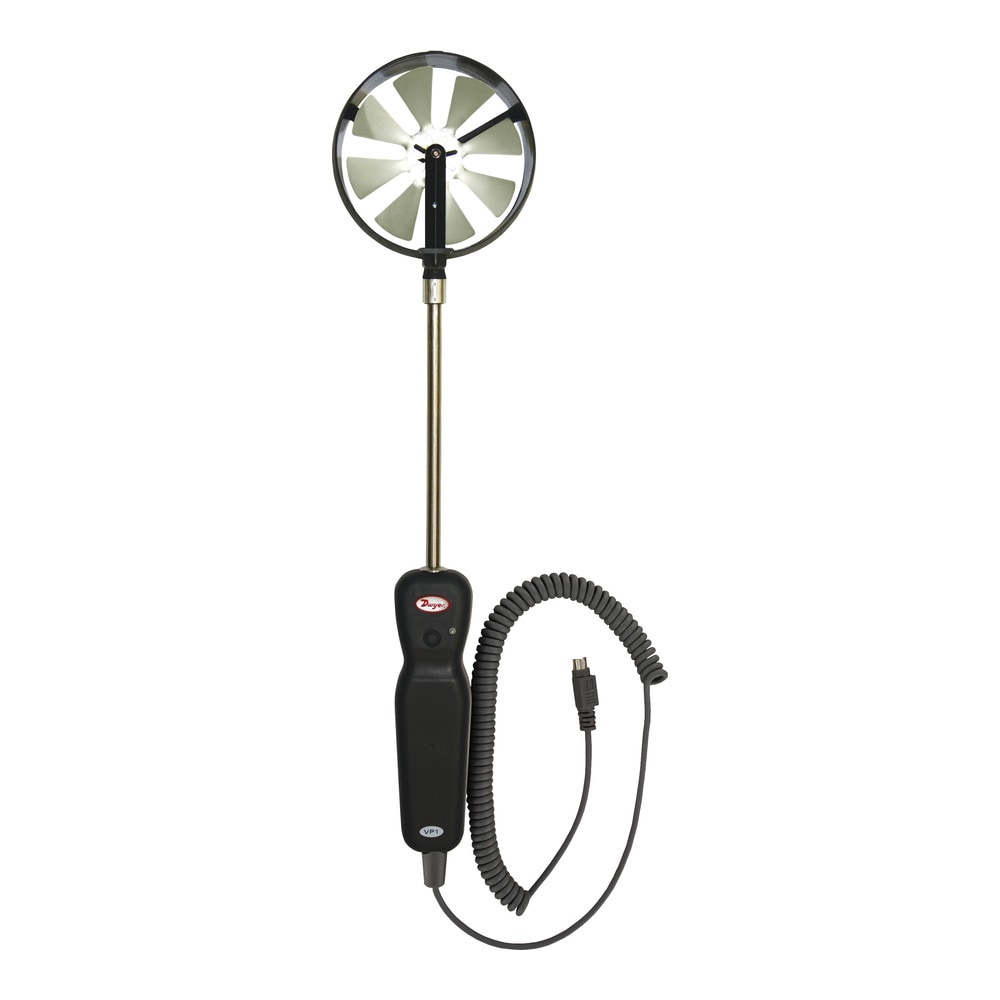 100 mm Flügel-Thermoanemometer-Sonde – misst Geschwindigkeit, Durchfluss, Feuchtigkeit, Temperatur