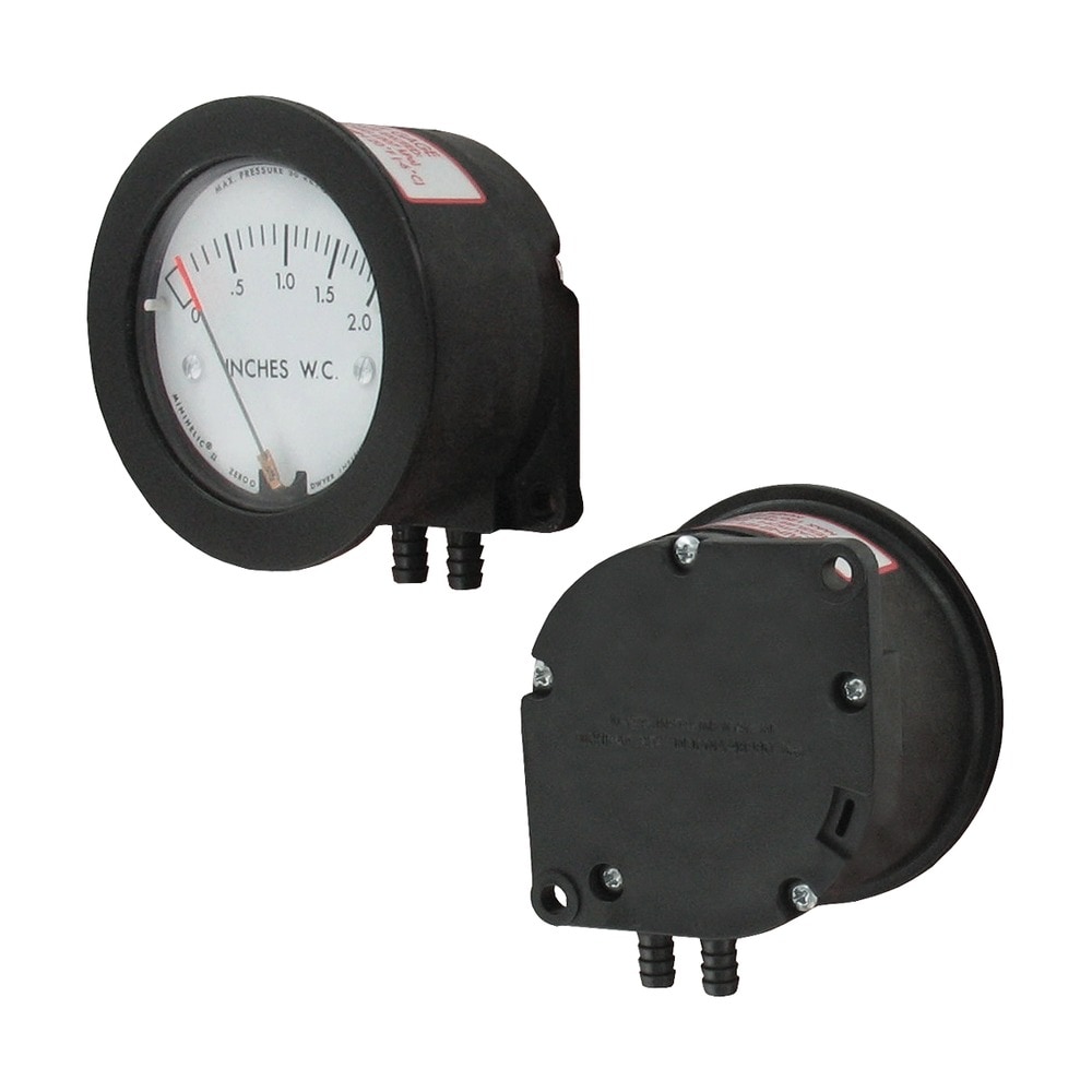 Compact Low Minihelic® Differential Pressure Gauge – No Power Needed, Dependable and Low Cost