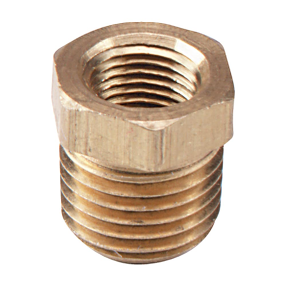 Adaptateur en laiton, 1/8" femelle NPT à 1/4" mâle NPT.