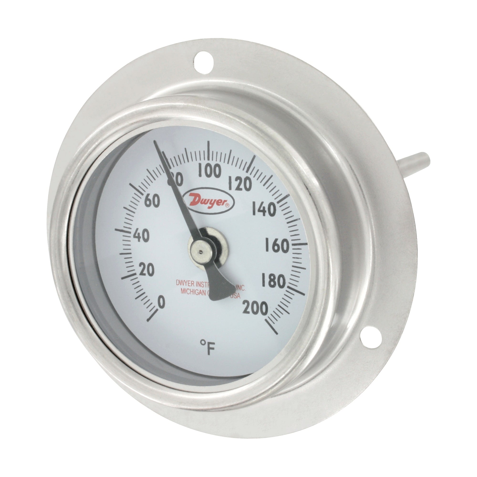 Thermomètre bimétallique de montage sur panneau de 3" avec lentille en verre pour CVC et plus