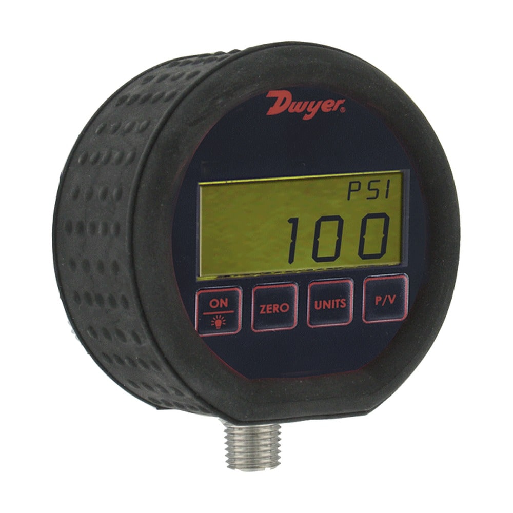 Digital Pressure Gauge ± 0.25% Accuracy, 4-Digit Display, Battery-Powered