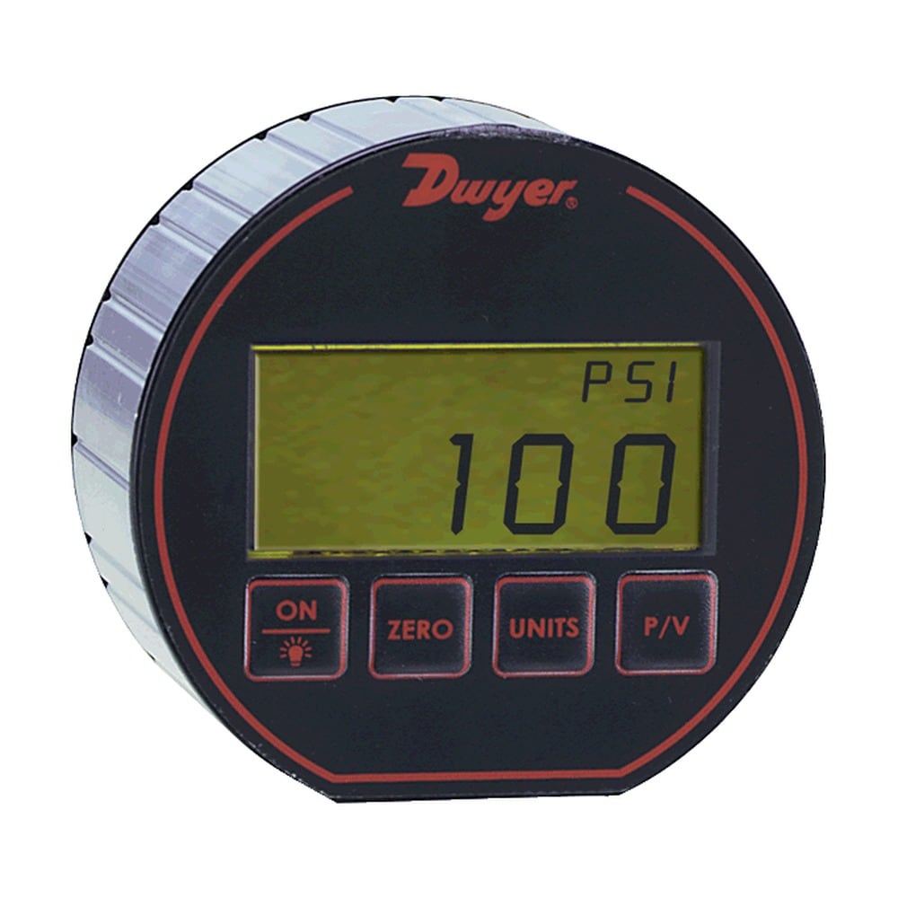 Digital Pressure Gauge ± 0.25% Accuracy, 4-Digit Display, Battery-Powered