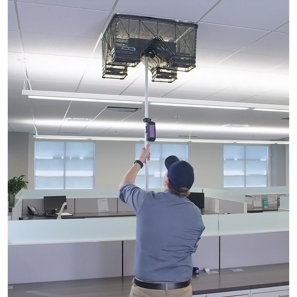 Instrument de équilibrage HVAC SMART AIR HOOD® avec Wi-Fi et pôle de 12 pieds