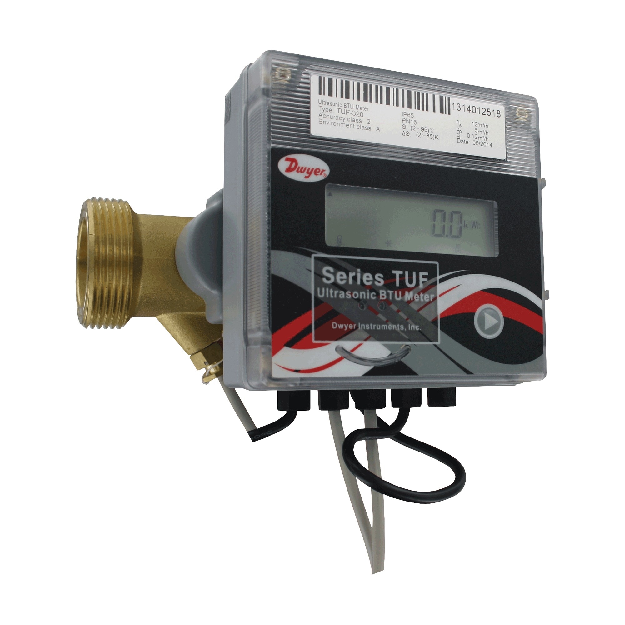 Compteur d'énergie ultrasonique compact pour le chauffage/refroidissement avec débitmètre et calculateur
