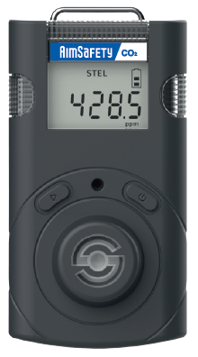 AimSafety PM150 CO2 Single-Gas Monitor – Rechargeable Detector with Real-Time Display & 3-Level Alarms