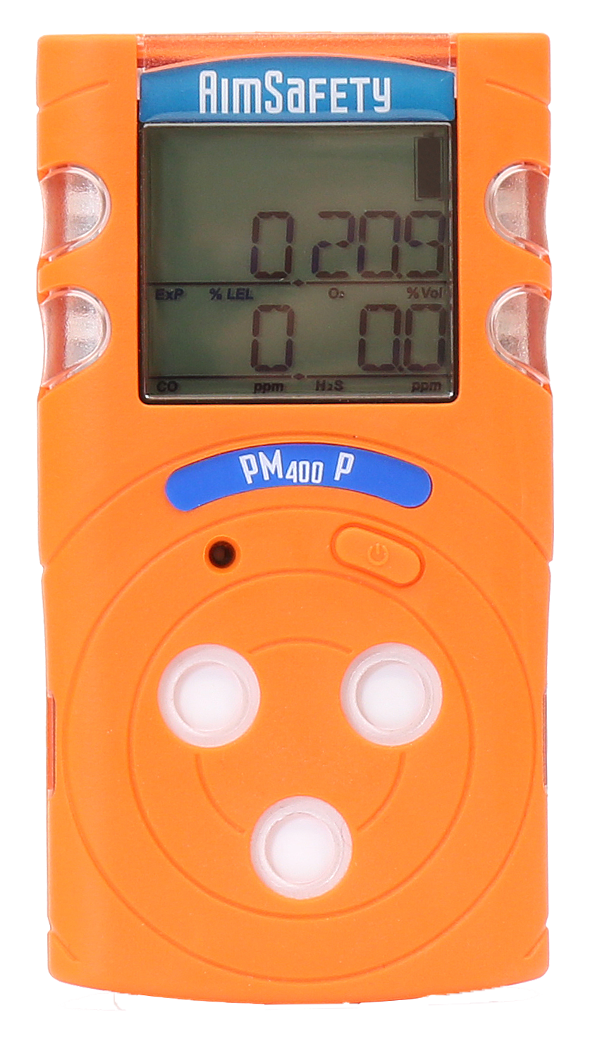AimSafety PM400 Multi-Gas Monitor – 4 Gas Detection for CO, H2S, O2 & Combustibles (LEL)