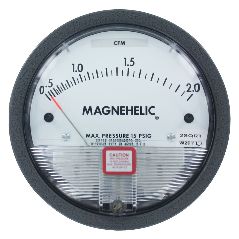 Series 2SQRT Magnehelic® Flow Rate Gage