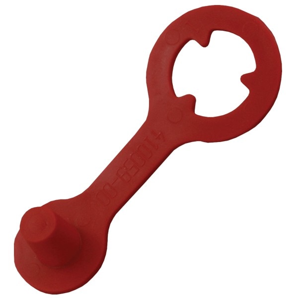 Gage plug with retainer loop, polyethylene plastic, for 1/4" ID tubing, slip loop over tubing OD and insert plug for seal.