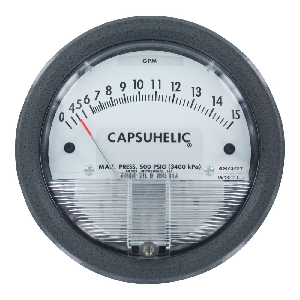 4000 Series Differential Pressure Gauge, 500 psig, H2 Compatible