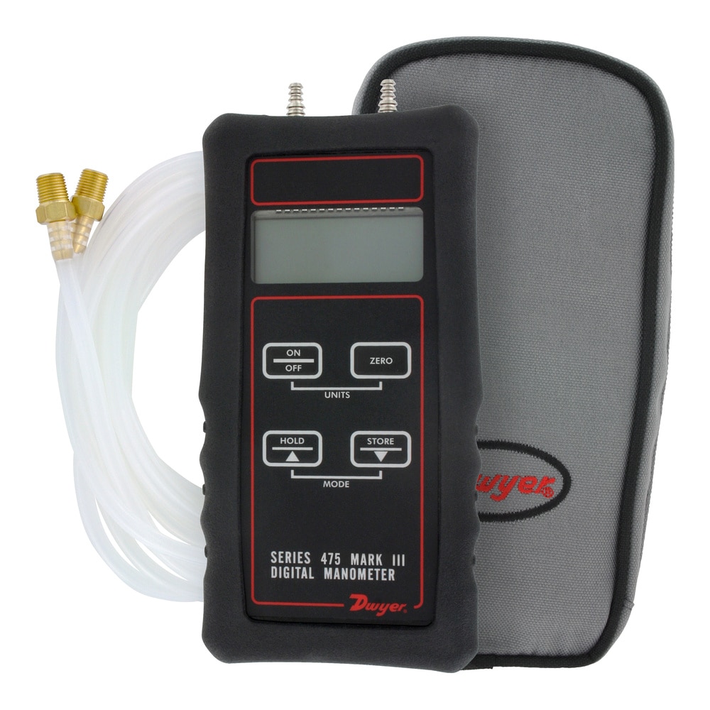 Handheld Digital Manometer for Air/Gas Pressure, 1 inH2O to 150 psid