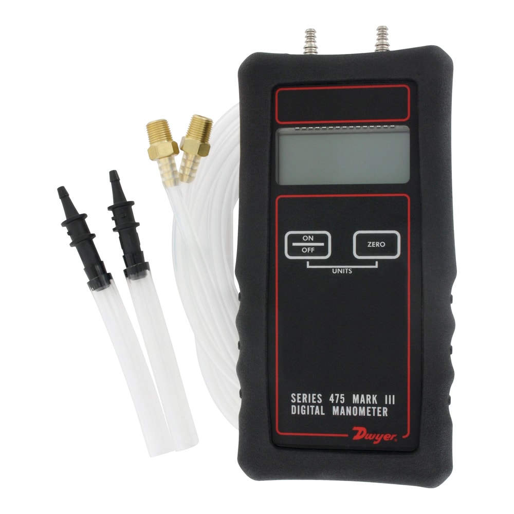 Handheld Digital Manometer for Air/Gas Pressure, 1 inH2O to 150 psid