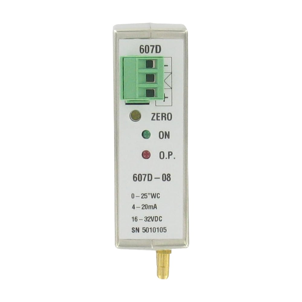 Transmisor de Presión Diferencial para Riel DIN, 4-20 mA, 0,1-25 inH2O