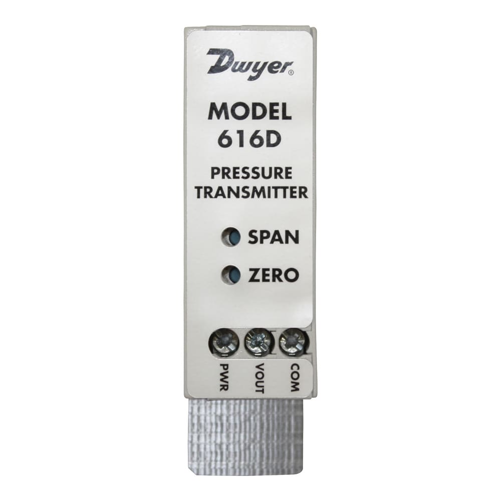 Differential Pressure Transmitter, 4-20 mA/0-10 Vdc, DIN Rail, Air/Gas