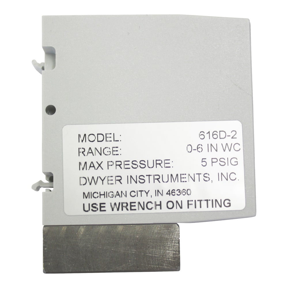 Differential Pressure Transmitter, 4-20 mA/0-10 Vdc, DIN Rail, Air/Gas