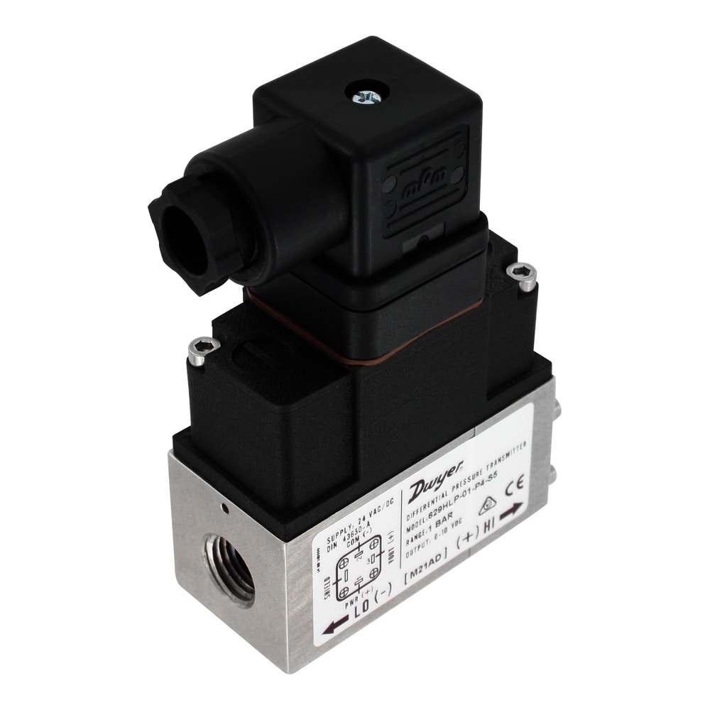 Diff Pressure Transmitter for Gases/Liquids, 1% Acc., 4-20 mA/0-10 Vdc