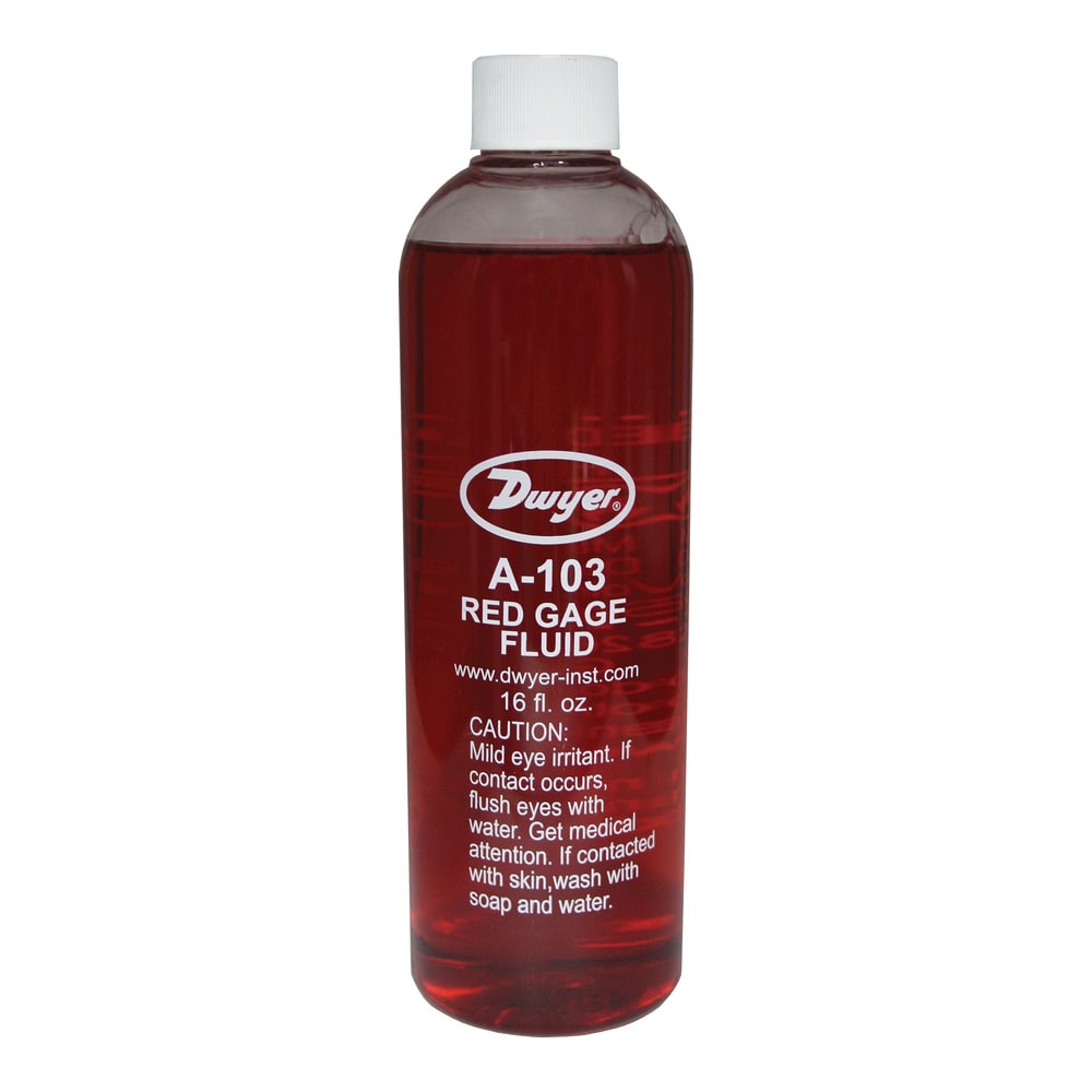 1 pt bottle of red gage fluid, .826 sp. gr.