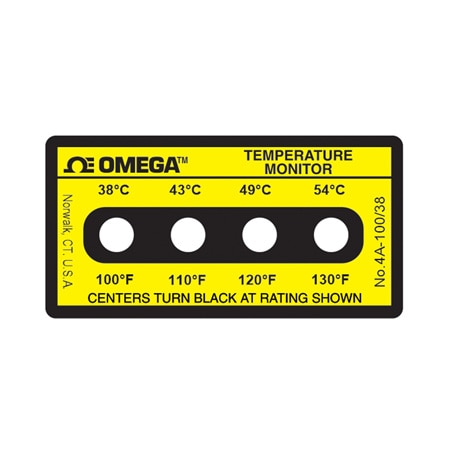 Non-Reversible, Four point Horizontal Temperature Label