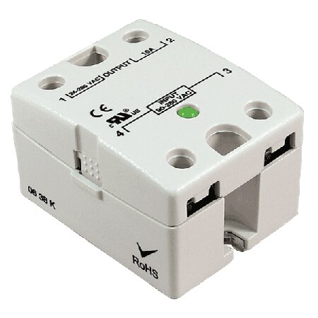Hockey Puck Solid State Relay, Terminal Cover, LED Indicator, Isolated