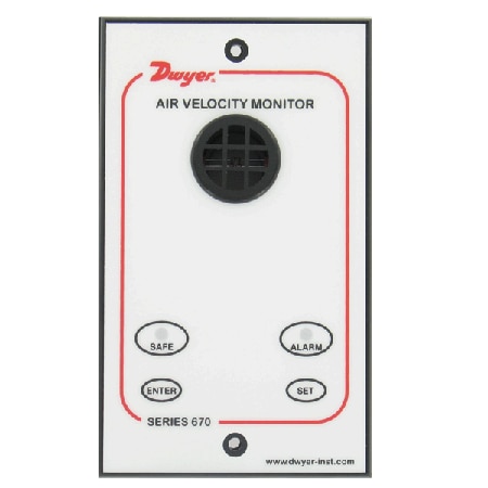 Fume Hood Monitor with Hot Wire Sensor & Mounting Kit for Safe Ventilation