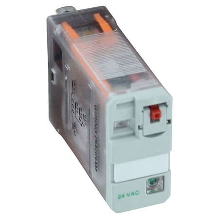 SPDT Ice Cube Relay, 15 A, AC/DC, LED Indicator, Color-Coded Test Button
