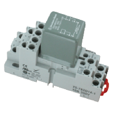 Ice Cube Relay for Hazardous Conditions, 4 Circuits, Wash-Down, DIN Socket