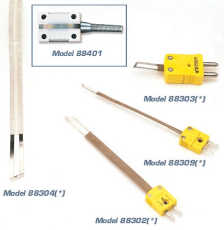 Thin Leaf-Type Thermocouples for Layered Surfaces