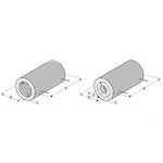 Cylinder Shaped Ceramic Heaters 1800 °F Max and 4 kW Max